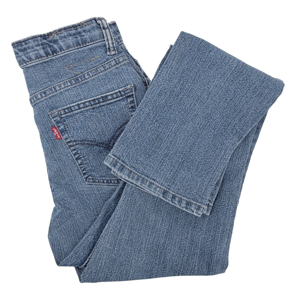 Levi's Jeans Youth Size 14 Blue Stretch Adjustable Waist Missing Back Tag